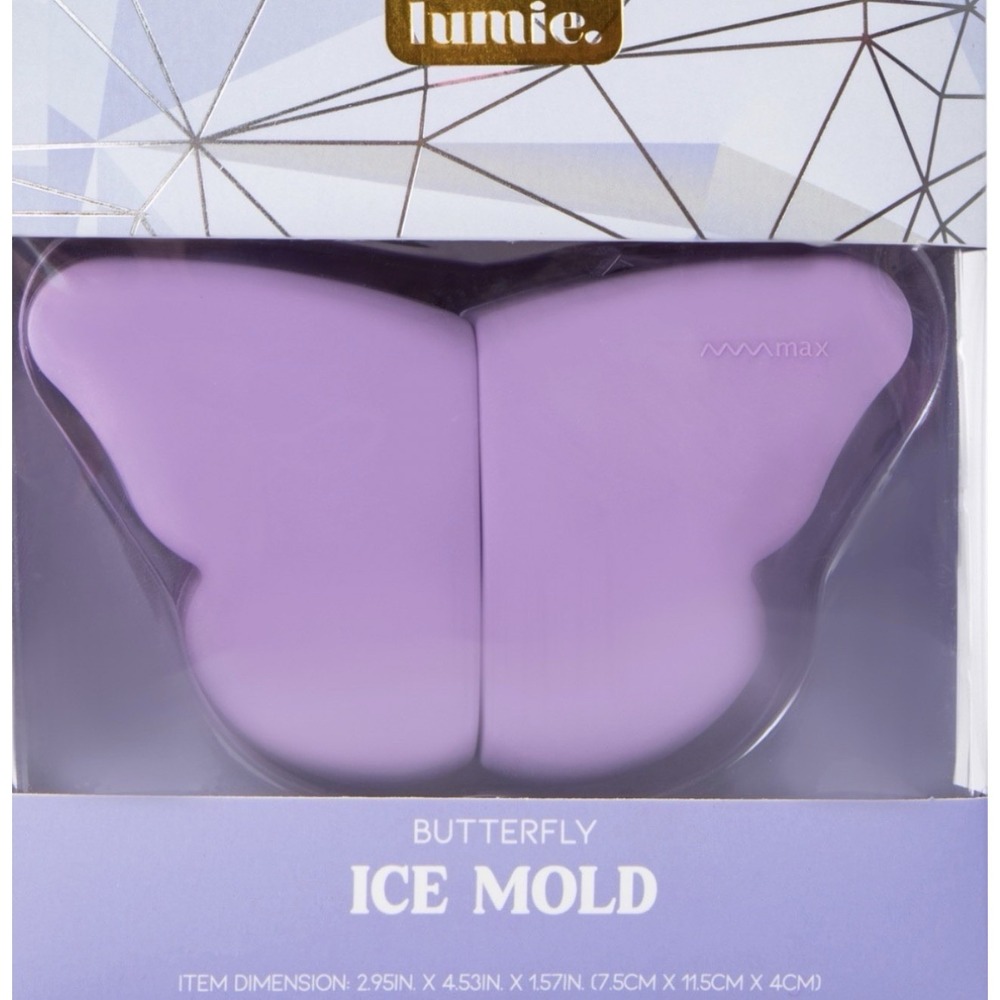 Lumie Butterfly Facial Ice Mold -Silicone Ice Therapy Tool Face Toning Puffiness